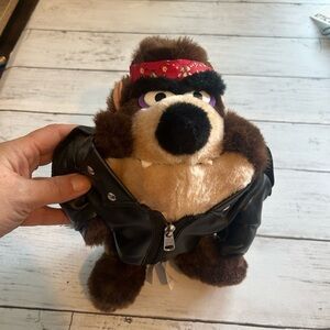 1993 Hasbro Tasmanian double biker plush